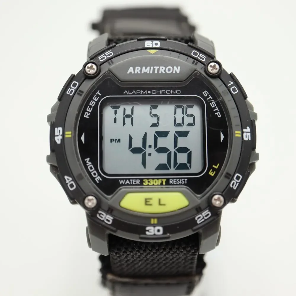 Vintage Armitron 43mm Digital Sport Watch Alarm Chronograph w New Battery